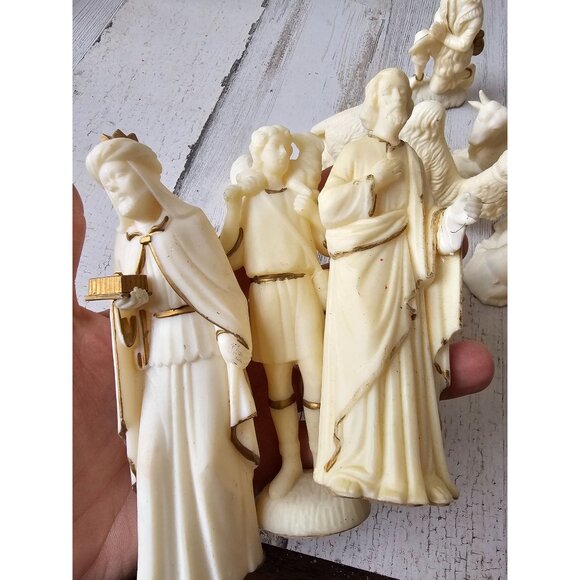 Vintage Hong Kong plastic nativity Wiseman animals village Jesus donkey camel co - Picture 7 of 8